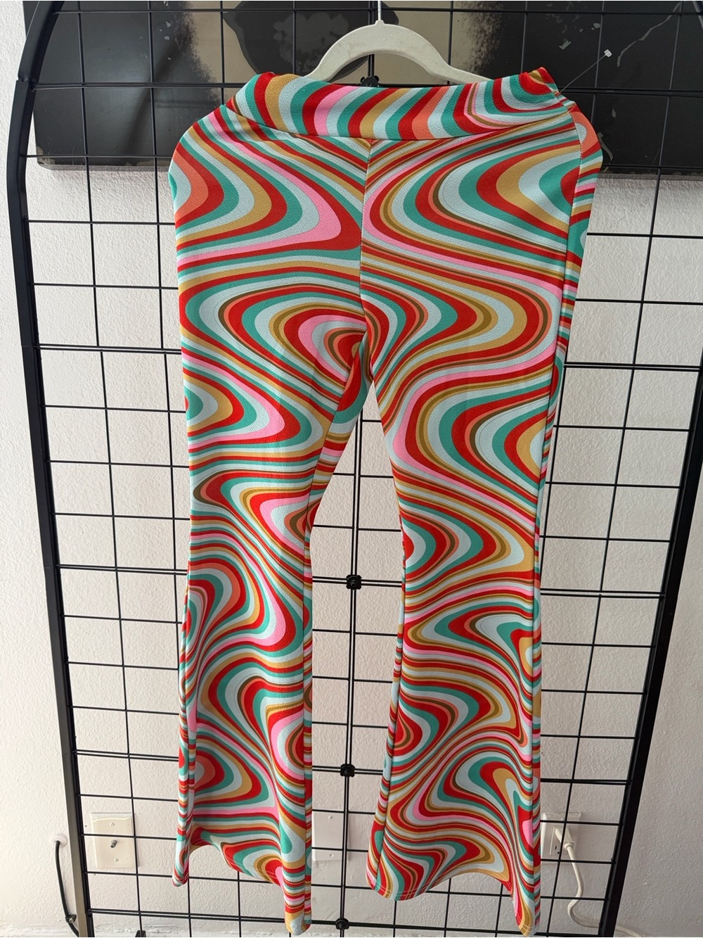 Preloved: SHEIN Multicolor Swirl Flare Pants